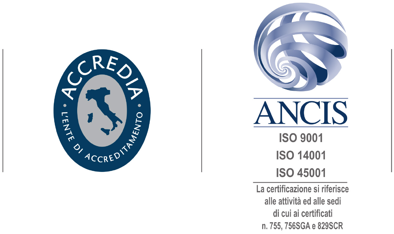Certificato ANCIS - ISO 9001, ISO 14001 e UNI ISO 45001:2018