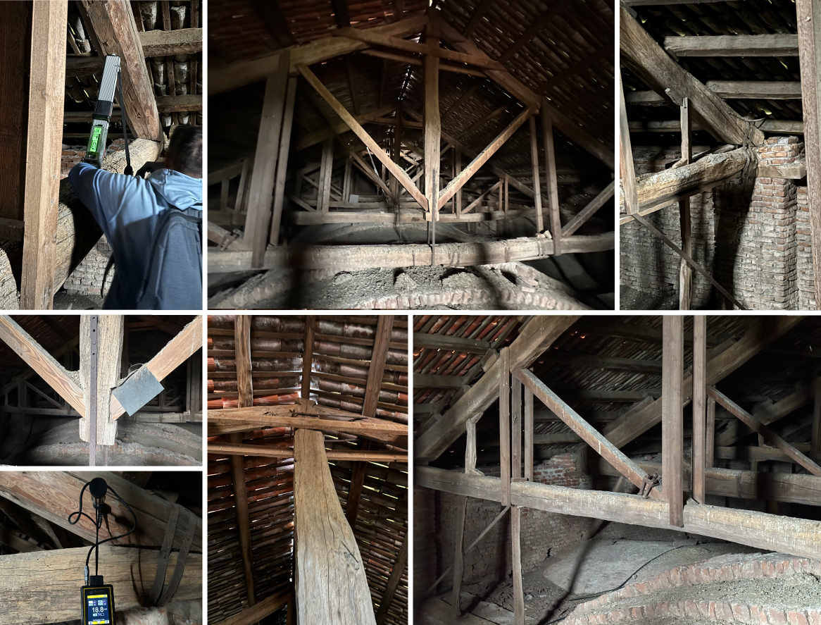 Criticità capriate nella Chiesa di Santo Stefano a Robbio